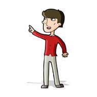 Cartoon Man Pointing N113