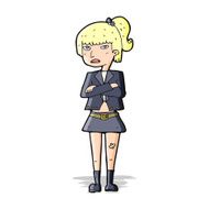 cartoon cool girl N14