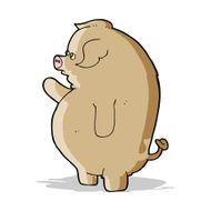 cartoon fat pig N4