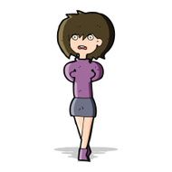 cartoon shocked woman N52