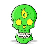 cartoon mystic skull N9