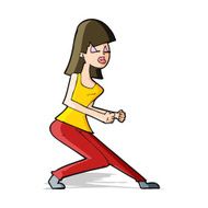 cartoon crazy dancing girl N5