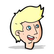 cartoon happy boy face N21