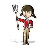 Cartoon Farmer Girl N11