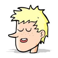 cartoon happy boy face N22