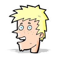 cartoon happy boy face N23