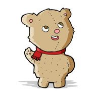 cartoon cute teddy bear with scarf N2