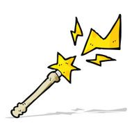cartoon magic wand casting spell N5