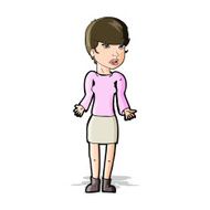 cartoon confused woman N68