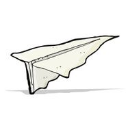 cartoon paper aeroplane N3
