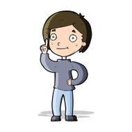cartoon boy with idea N50