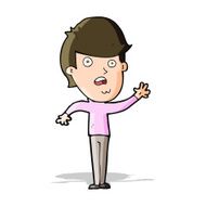 cartoon unhappy boy N28