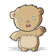 cartoon worried teddy bear N2
