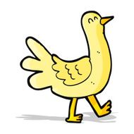 cartoon walking bird N9