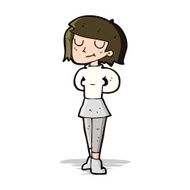 cartoon pleased woman N5