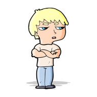 cartoon annoyed boy N17