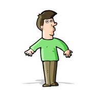 cartoon surprised man N79
