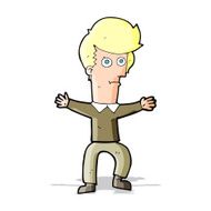 cartoon startled man N23