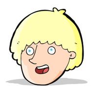 cartoon happy male face N9