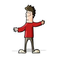 cartoon happy man N242