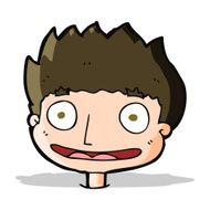 cartoon happy boy N129