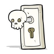cartoon spooky door knob N4