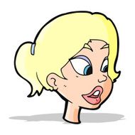 cartoon friendly woman N33