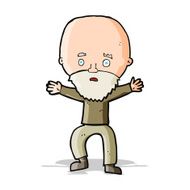 cartoon panicking old man N5