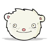 Cartoon Polar Bear Head N7