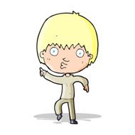 cartoon impressed boy pointing N5