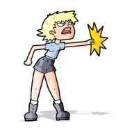 cartoon woman punching N4
