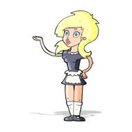 cartoon pretty waitress N5
