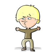 cartoon suspicious man N18