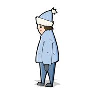 cartoon person in winter clothes N5