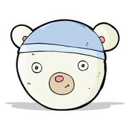 cartoon polar bear face N10