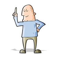 Cartoon Man Pointing Finger N5