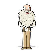 cartoon bearded old man N20