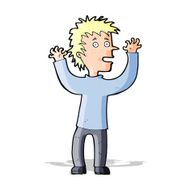 cartoon excited boy N74