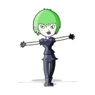 Cartoon Vampire Girl N117