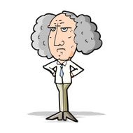 cartoon big hair lecturer man N2