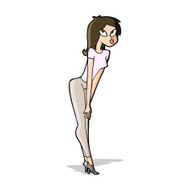 cartoon attractive girl N10