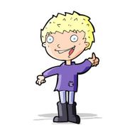 cartoon excited boy N75