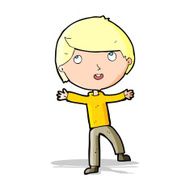 cartoon happy boy N131