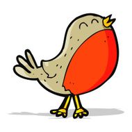 cartoon christmas robin N41