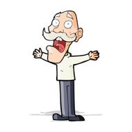cartoon stressed old man N9