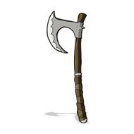 cartoon viking axe N5
