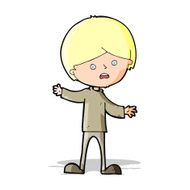 cartoon unhappy boy N29