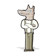 cartoon funny werewolf N10
