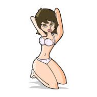 cartoon sexy woman posing N4