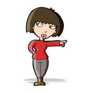 cartoon annoyed woman pointing N5